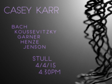 Casey Karr recital poster.
