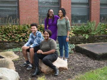 Portrait of Oberlin geology students