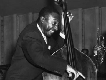Milt Hinton performing the bass