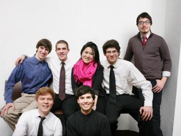 The seven participating students