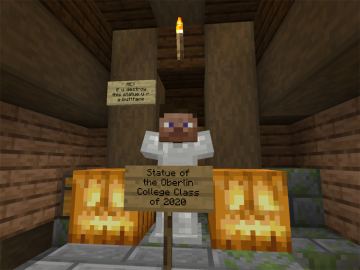 statue of the Oberlin College Class of 2020.