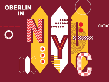 Oberlin in New York City tour graphic.