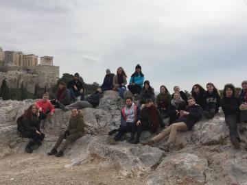 group of students in Greece