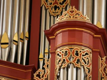 Organ pipes detail.