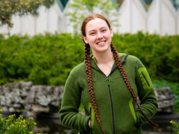 smiling student on campus