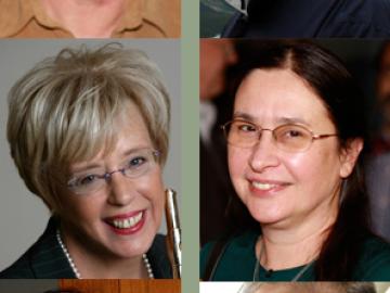 portraits of six different professors retiring from faculty