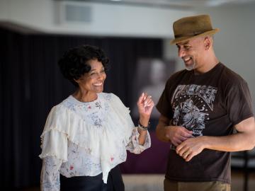 Margaret Avery and Justin Emeka