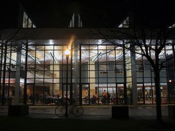 night view of the Science Center.