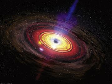 A black hole in outer space.