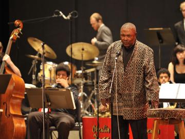 Wendell Logan seen during the dedication of the Bertram and Judith Kohl Building