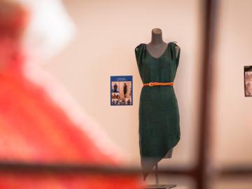 Garment on a dress form.