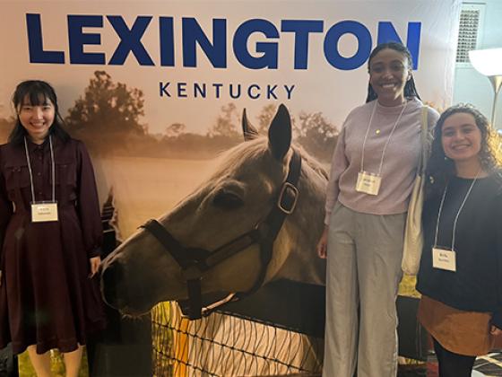 Kana Sakamoto, Bella Saunders, and Cami Sweet at the North Central Sociological Association