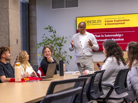Oberlin students attend a Career Exploration & Development workshop to explore career opportunities and learn about experiential learning programs.