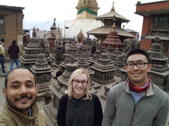 The group in Nepal.