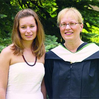 Melissa with her graduating daughter.