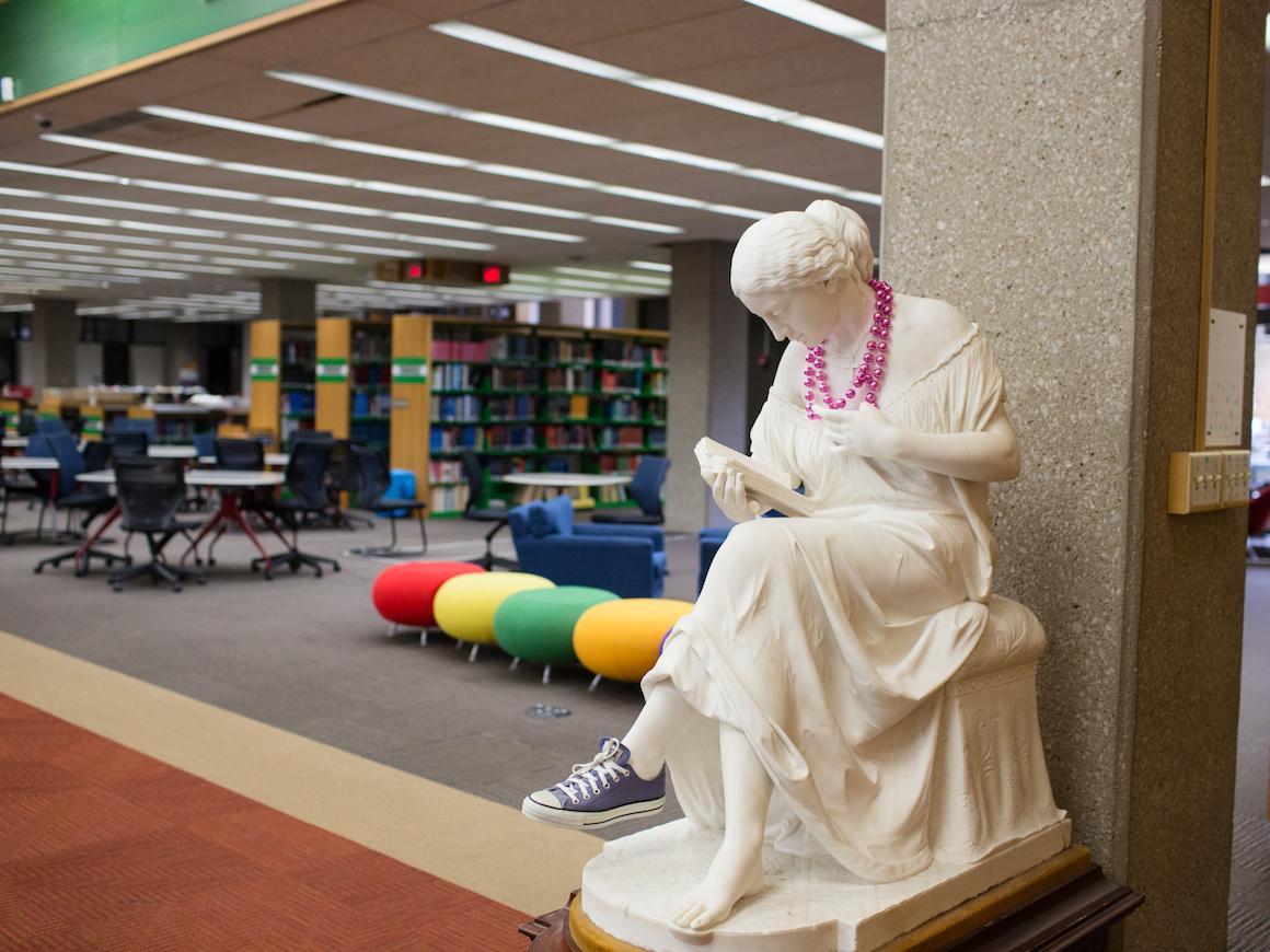 image of Reading Girl in main library