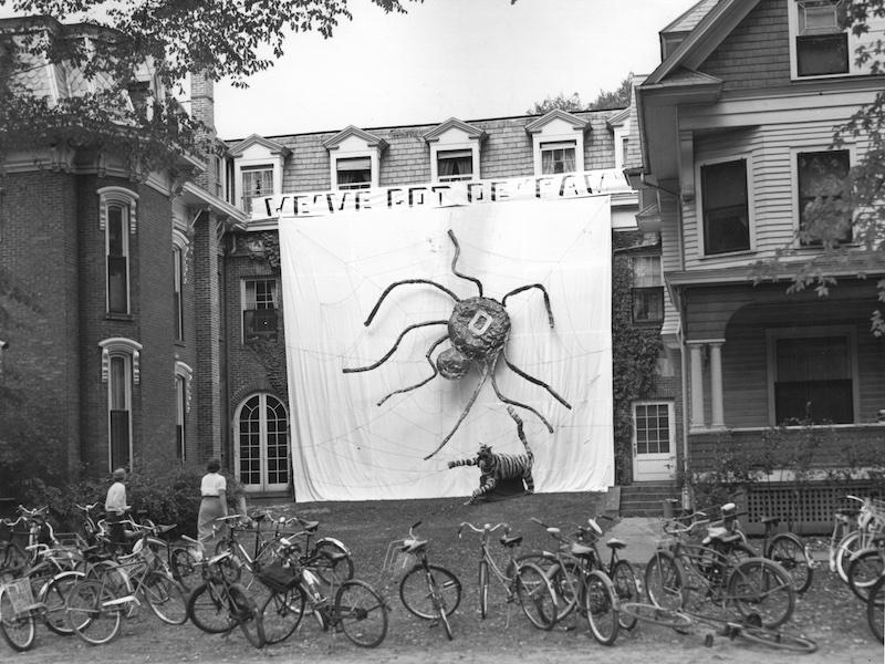 May Cottage spider decorations in 1952.