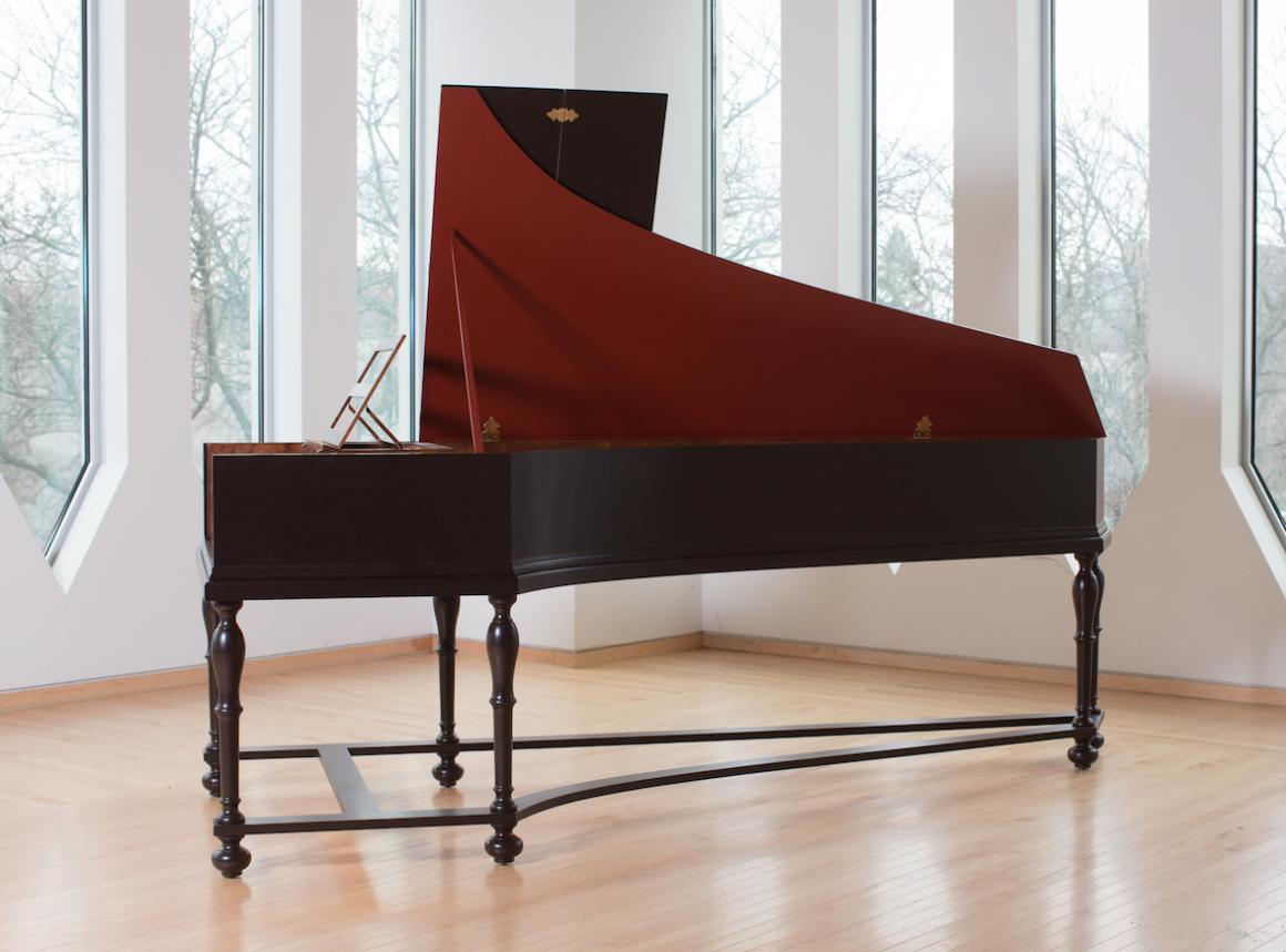 a Grabner-style harpsichord in David H. Stull Recital Hall