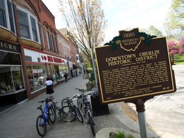 Photo of Historic Downtown Oberlin Sign
