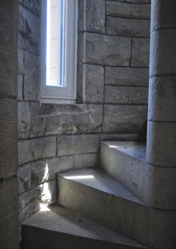 A stone staircase.