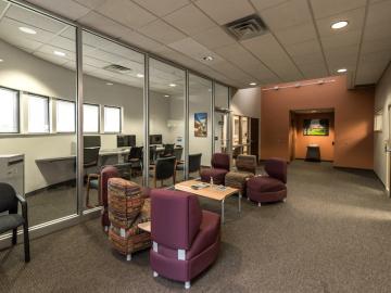 lobby area of communications office