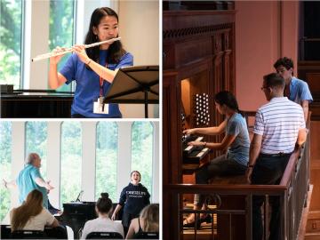 students participating in summer music programs.