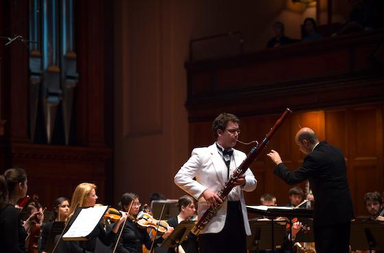 Concerto winner Carl Gardner performs with Oberlin Chamber Orchestra.