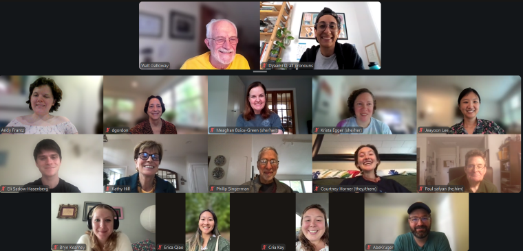 A photo of members of EnviroAlums' Steering Committee during the October 2025 Steering Committee meeting.