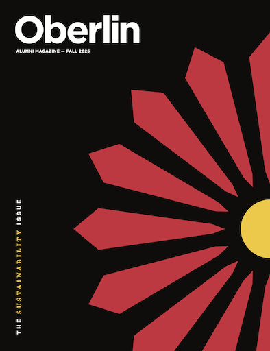 The front cover of the latest Oberlin Alumni Magazine issue.