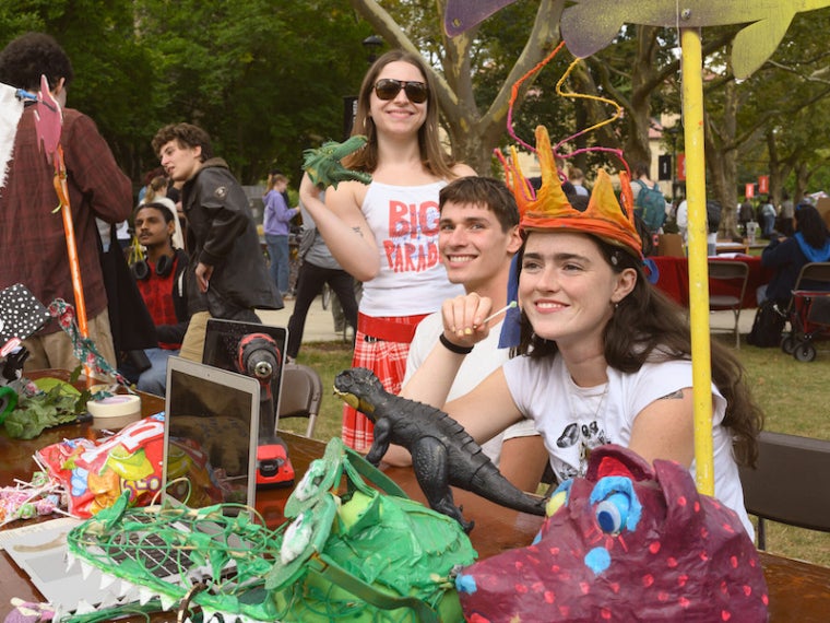 Students at a table