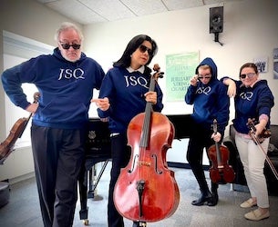 Juilliard String Quartet posing.