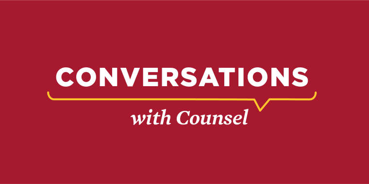 Conversations with Counsel (styled graphic)