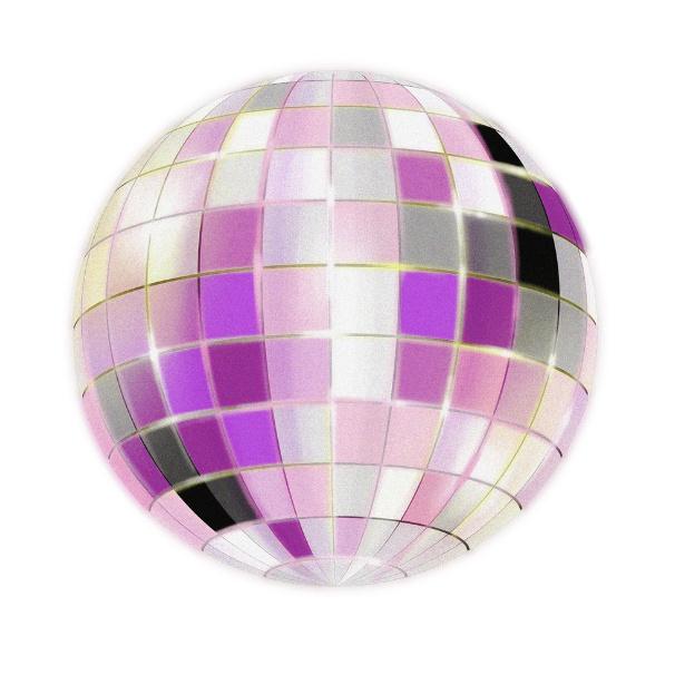 Purple and pink disco ball