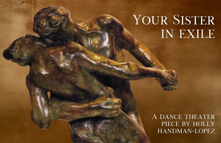 Bronze statues embrace