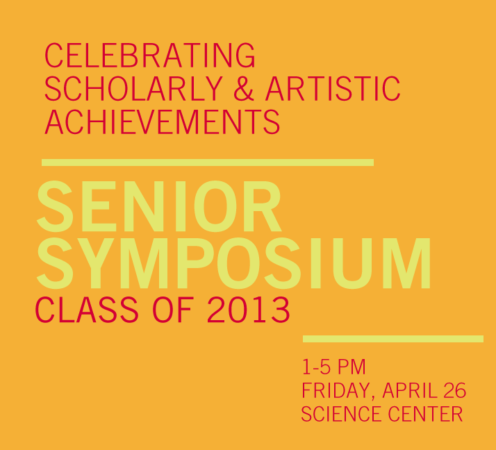 poster with information about the Senior Symposium