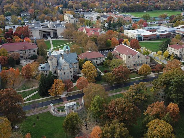 Aerial image of Peters Hall