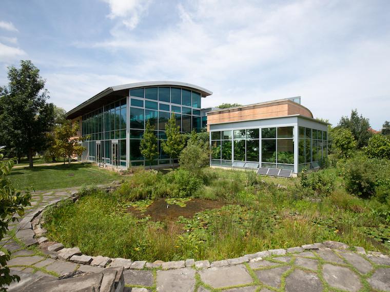 Exterior front view of Adam Joseph Lewis Center