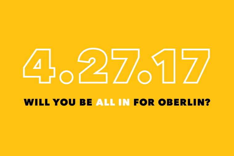 4-27-17 Will you be All In for Oberlin?