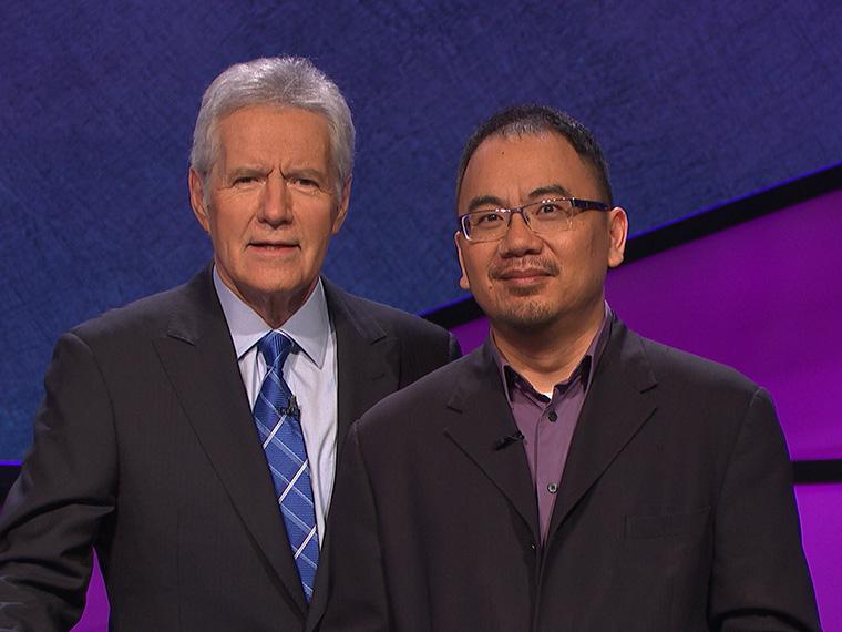 Andrew Pau with Alex Trebek