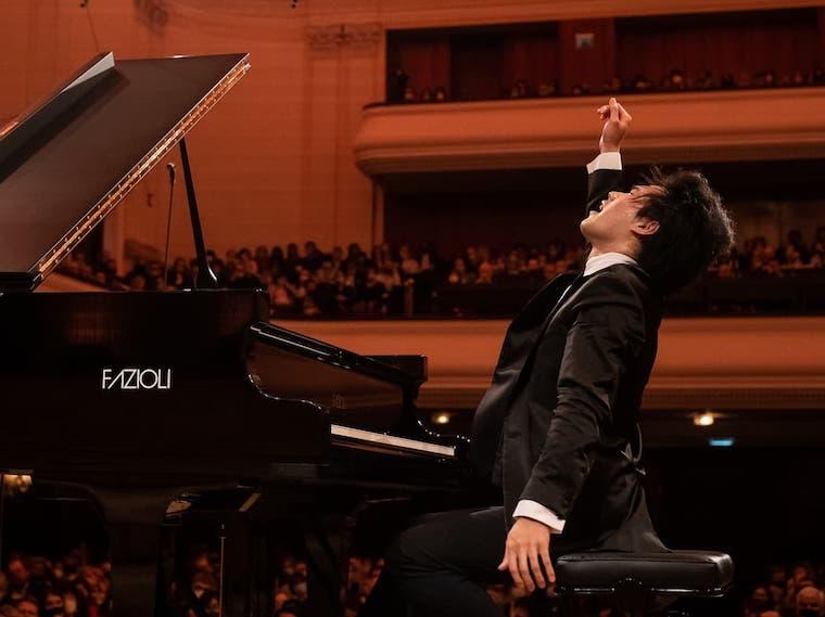 Bruce Liu performing at the Chopin Competition in October 2021.