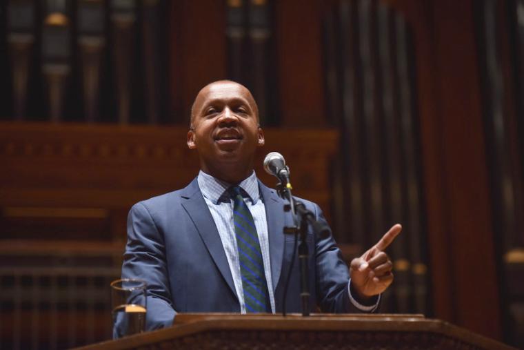 Bryan Stevenson at a podium