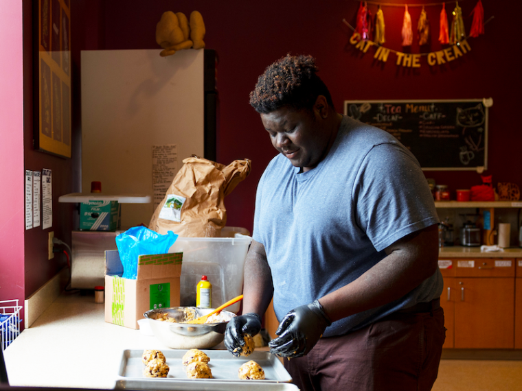 Manager Hillel Hinton_Williams Baking Cookies.