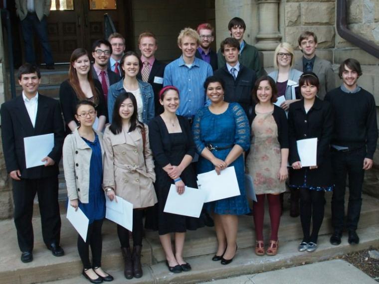 group photo of conservatory honors and awards recipients