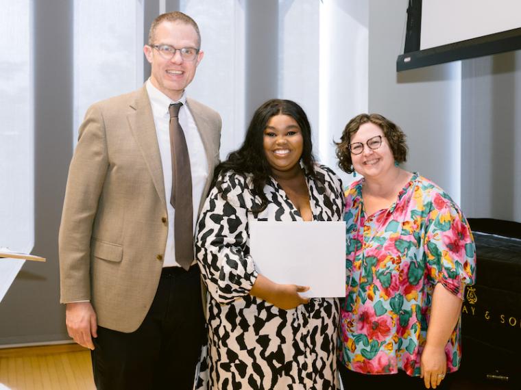 Elizabeth Hanje with conservatory deans.
