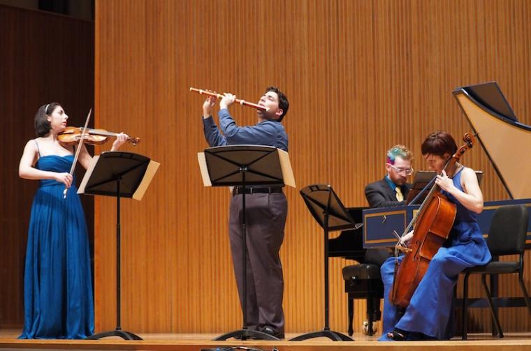Conservatory student Alana Youssefian, Joseph Monticello, Justin Murphy-Mancini, and Juliana Soltis performing