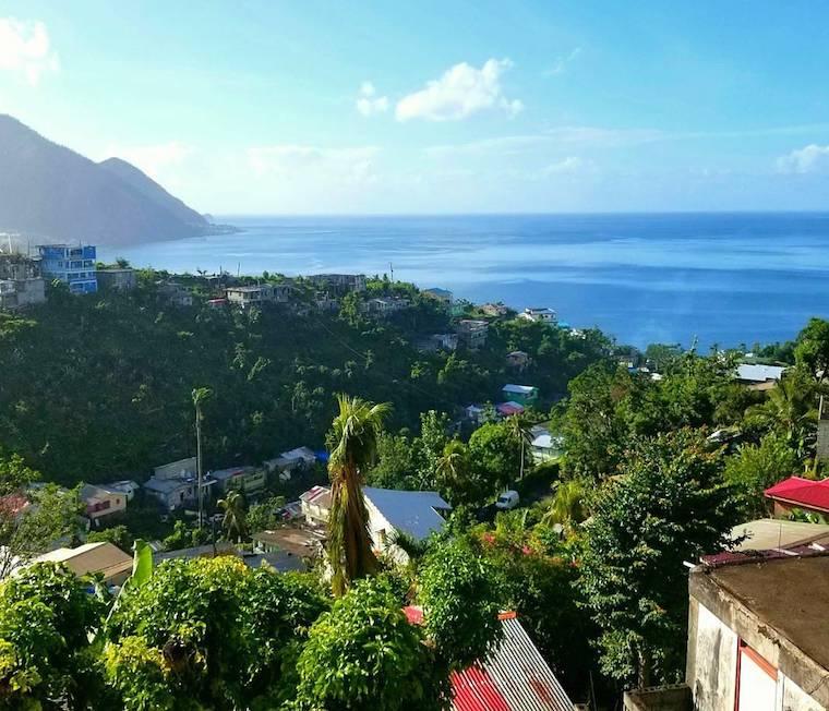 Picture of ocean view on island of Dominica.