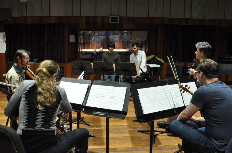 Student composers worked with members of the Formalist Quartet