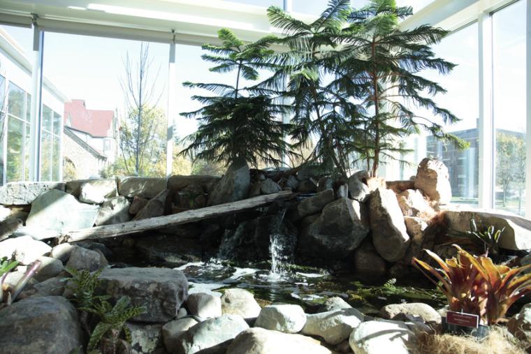 Fountain pond at the Adam Joseph Lewis Center