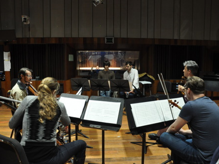 Formalist Quartet working in Clonick Hall.