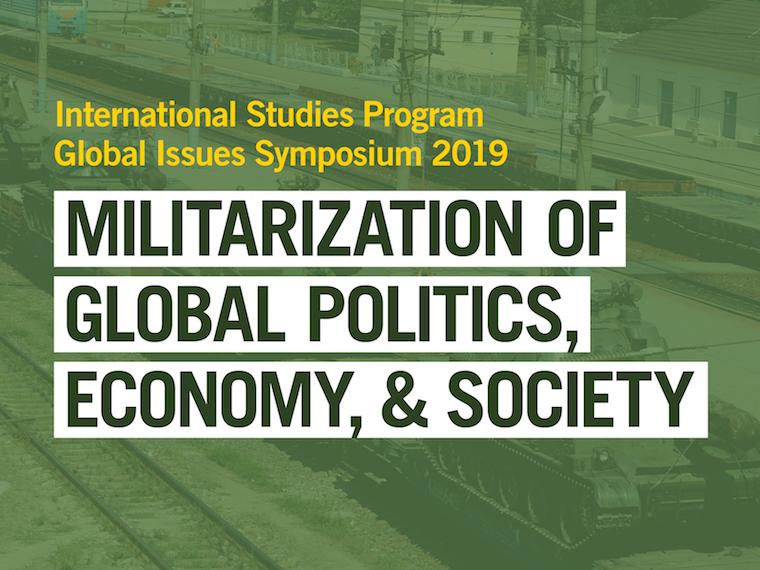 Graphic of Global Issues Symposium text